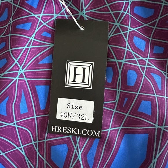 Hreski Abstract Purple Lines Golf Pants‎ – Hreski 127 Size 40/32 - Picture 2 of 8